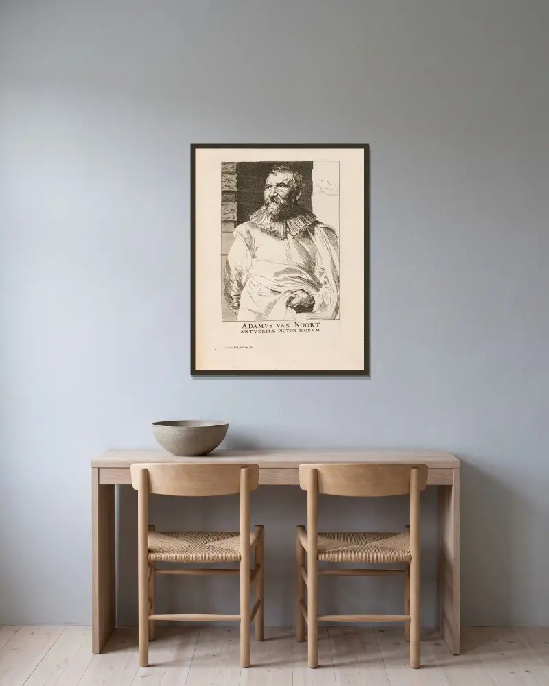 Adam van Noort von Anthony van Dyck gerahmt an einer Wand