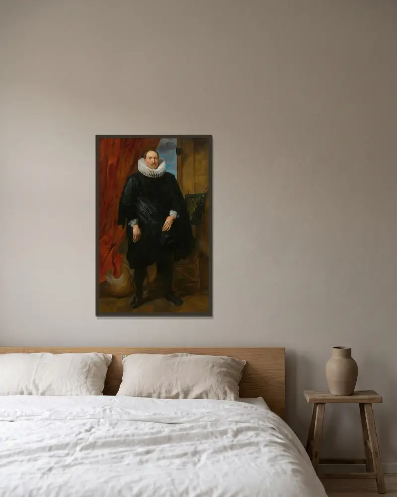 Alexander oder Jan Vinck von Anthony van Dyck gerahmt an einer Wand