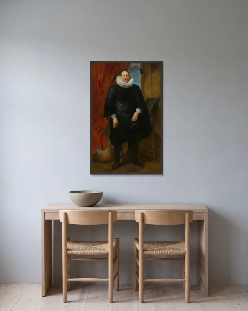 Alexander oder Jan Vinck von Anthony van Dyck gerahmt an einer Wand