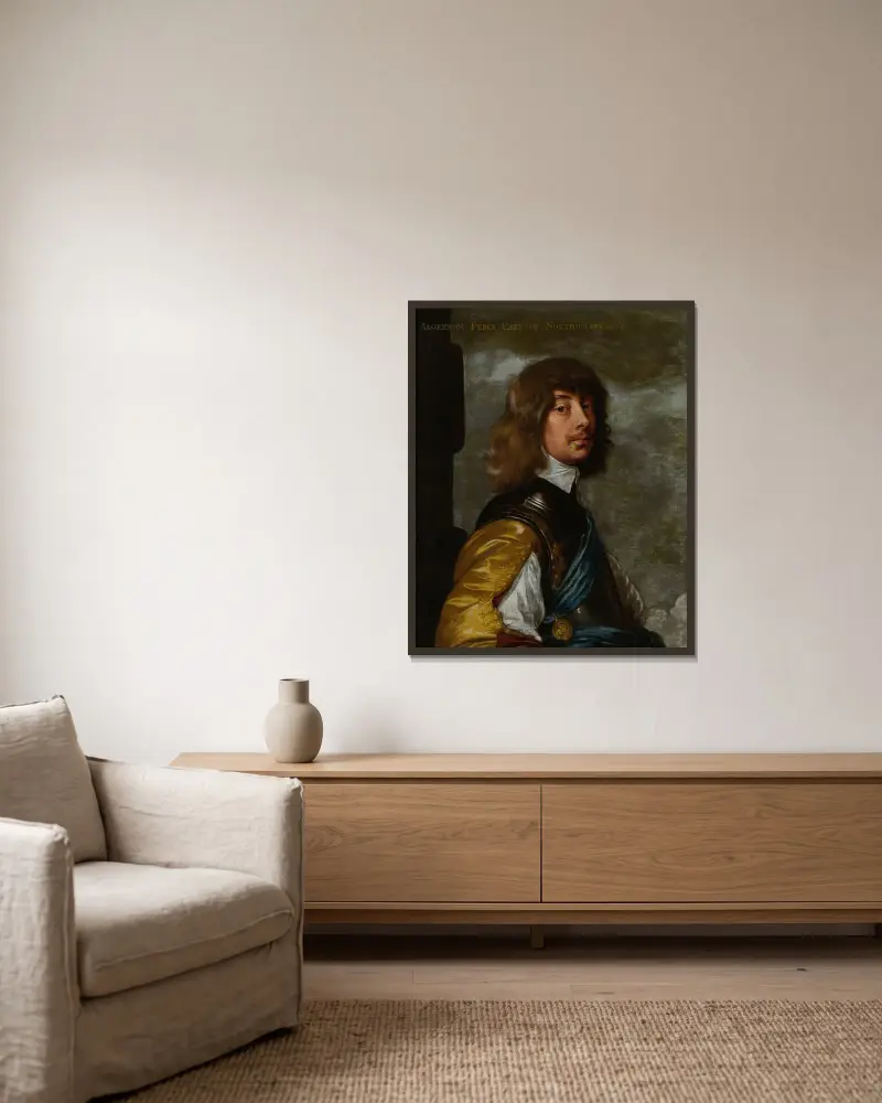 Algernon Percy, 10th Earl of Northumberland av Anthony van Dyck inramad på en vägg