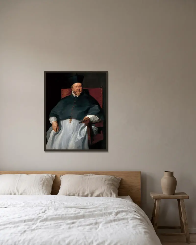 Bischof Jan van Malderen von Anthony van Dyck gerahmt an einer Wand