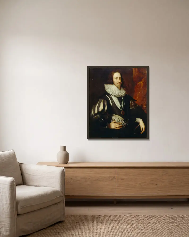 Karl I – Nr. 2 von Anthony van Dyck gerahmt an einer Wand