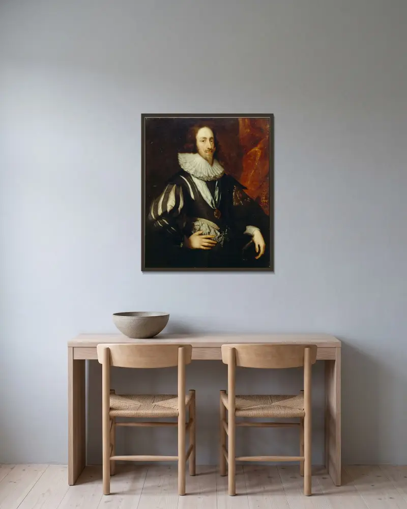 Karl I – Nr. 2 von Anthony van Dyck gerahmt an einer Wand