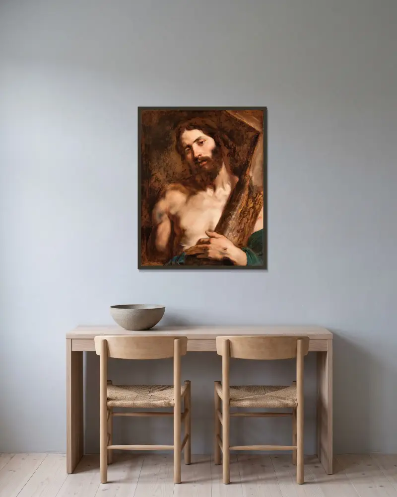 Chrystus niosący krzyż, Anthony van Dyck w ramie na ścianie