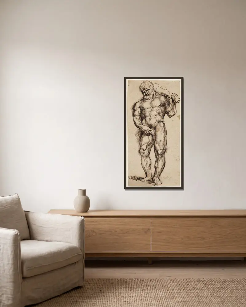 Herkules – Nr. 2 von Anthony van Dyck gerahmt an einer Wand