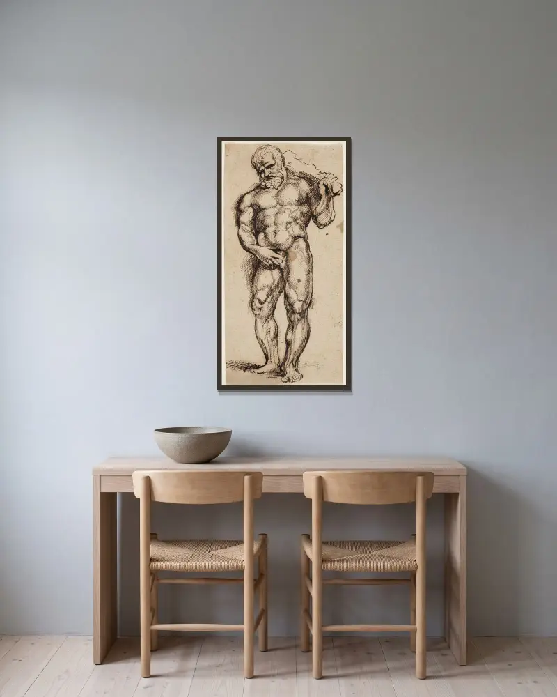Herkules – Nr. 2 von Anthony van Dyck gerahmt an einer Wand