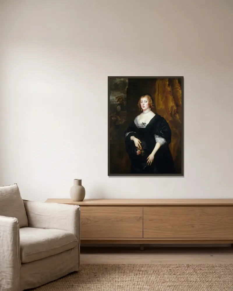 Lady Dacre – Nr. 1, Anthony van Dyck v rámu na stěně