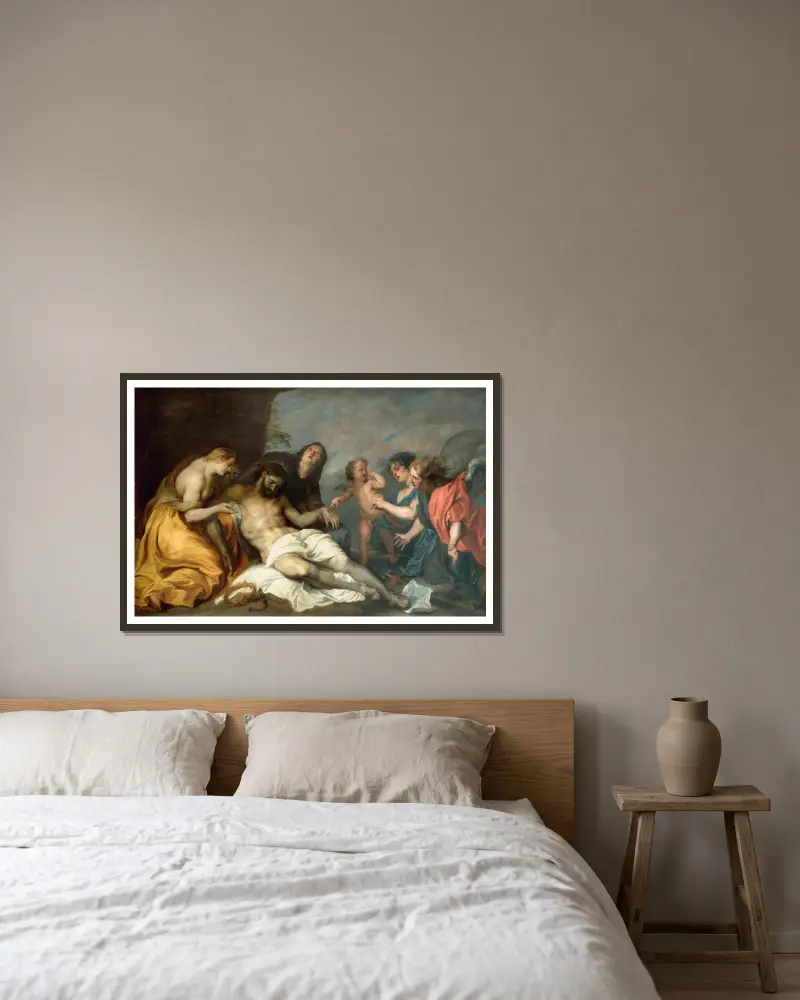 Beweinung Christi – Nr. 2 von Anthony van Dyck gerahmt an einer Wand