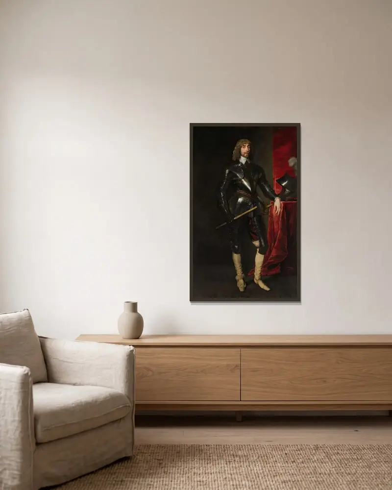Portrait of George Hay, 2nd Earl of Kinnoull av Anthony van Dyck inramad på en vägg