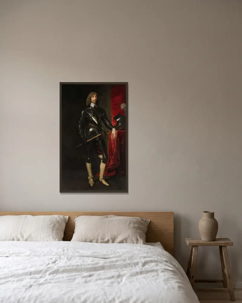 Portrait of George Hay, 2nd Earl of Kinnoull av Anthony van Dyck inramad på en vägg