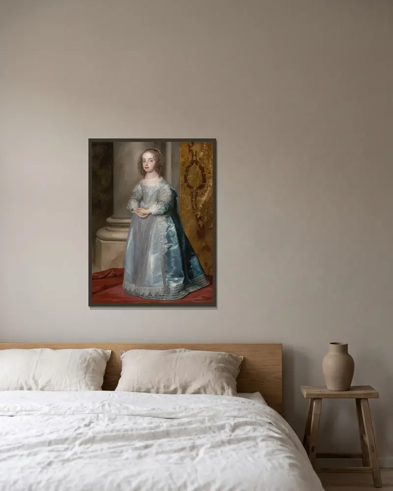 Princess Mary, Daughter Of Charles I av Anthony van Dyck inramad på en vägg