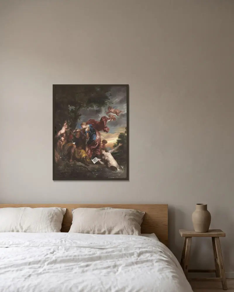 Rinaldo a Armida, Anthony van Dyck v rámu na stěně