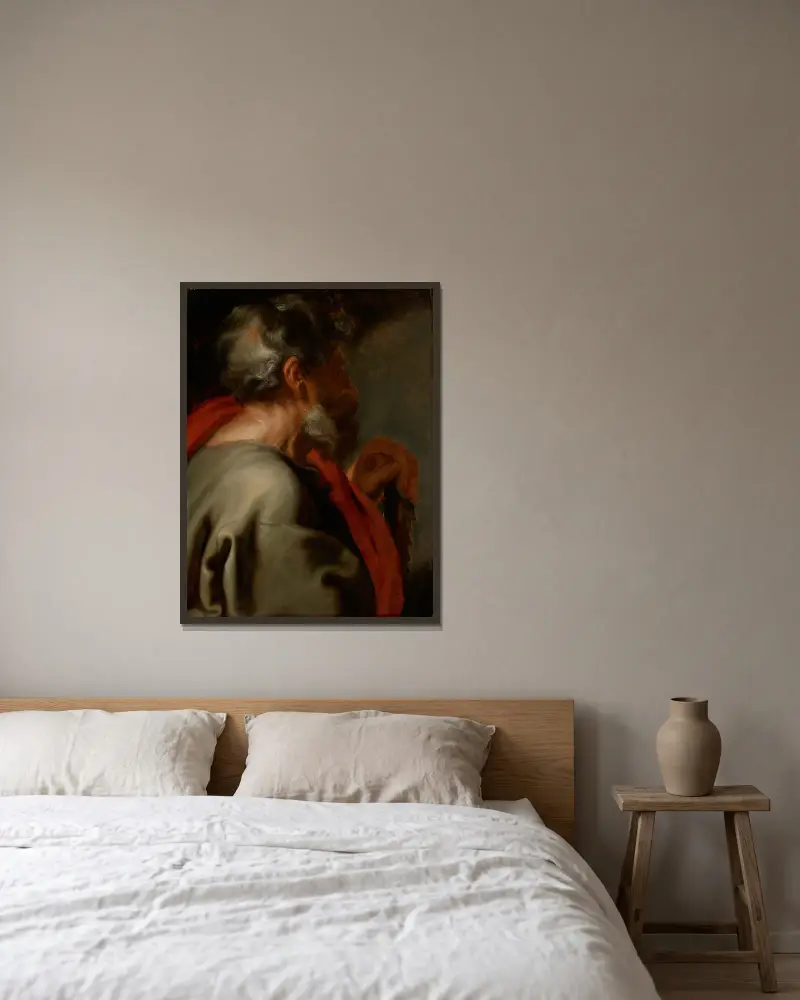 Der Apostel Simon von Anthony van Dyck gerahmt an einer Wand