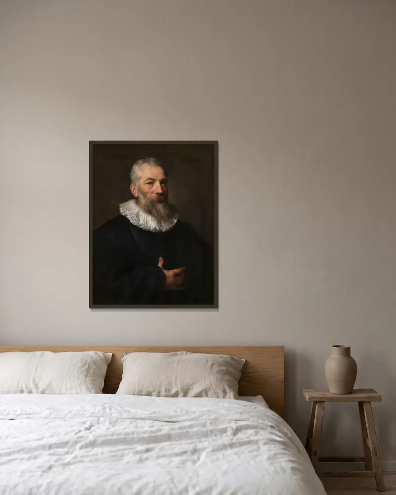 Portret malarza Martena Pepijna, Anthony van Dyck w ramie na ścianie