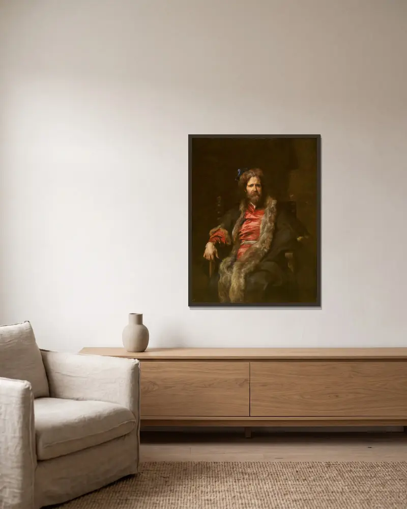Portrét malíře Martina Ryckaerta, Anthony van Dyck v rámu na stěně