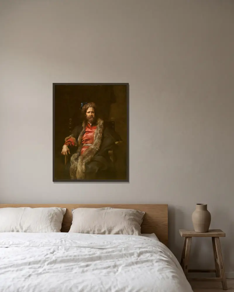 Portrét malíře Martina Ryckaerta, Anthony van Dyck v rámu na stěně