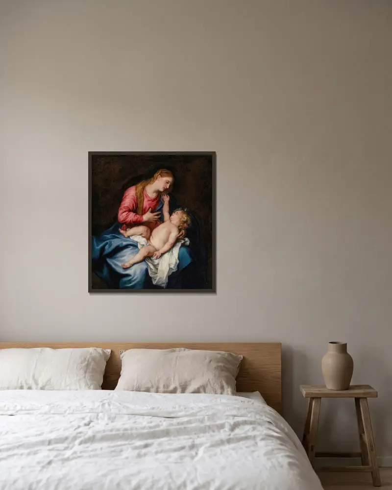 Madona s dítětem – č. 2, Anthony van Dyck v rámu na stěně
