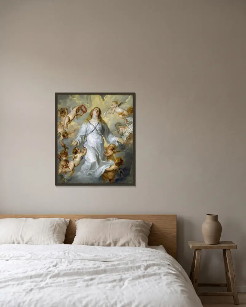 Matka Boska jako orędowniczka, Anthony van Dyck w ramie na ścianie