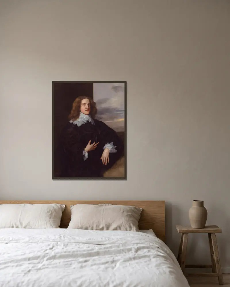 Mladý gentleman, Anthony van Dyck v rámu na stěně
