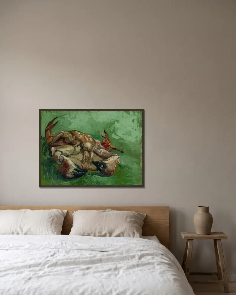 Krab na zádech, Vincent van Gogh v rámu na stěně