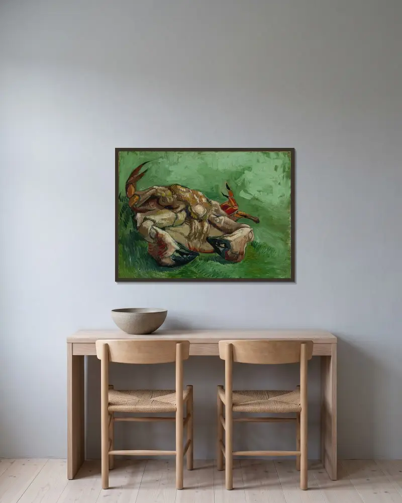 Krab na zádech, Vincent van Gogh v rámu na stěně