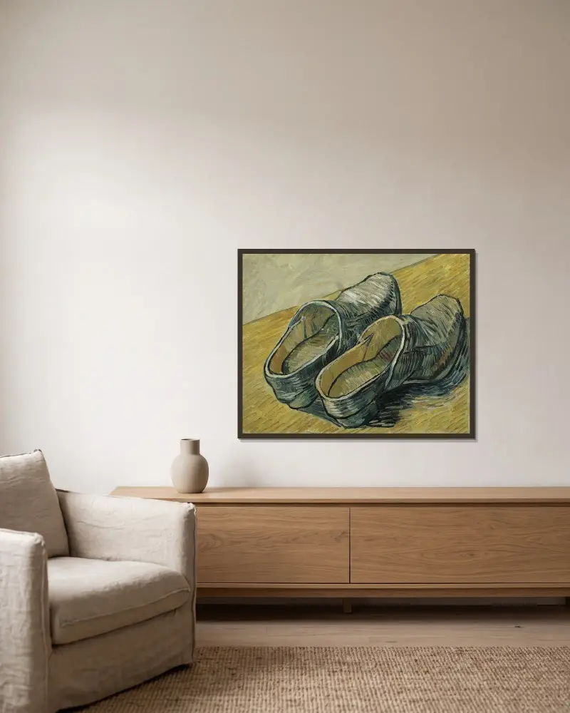 Par träskor, Vincent van Gogh w ramie na ścianie
