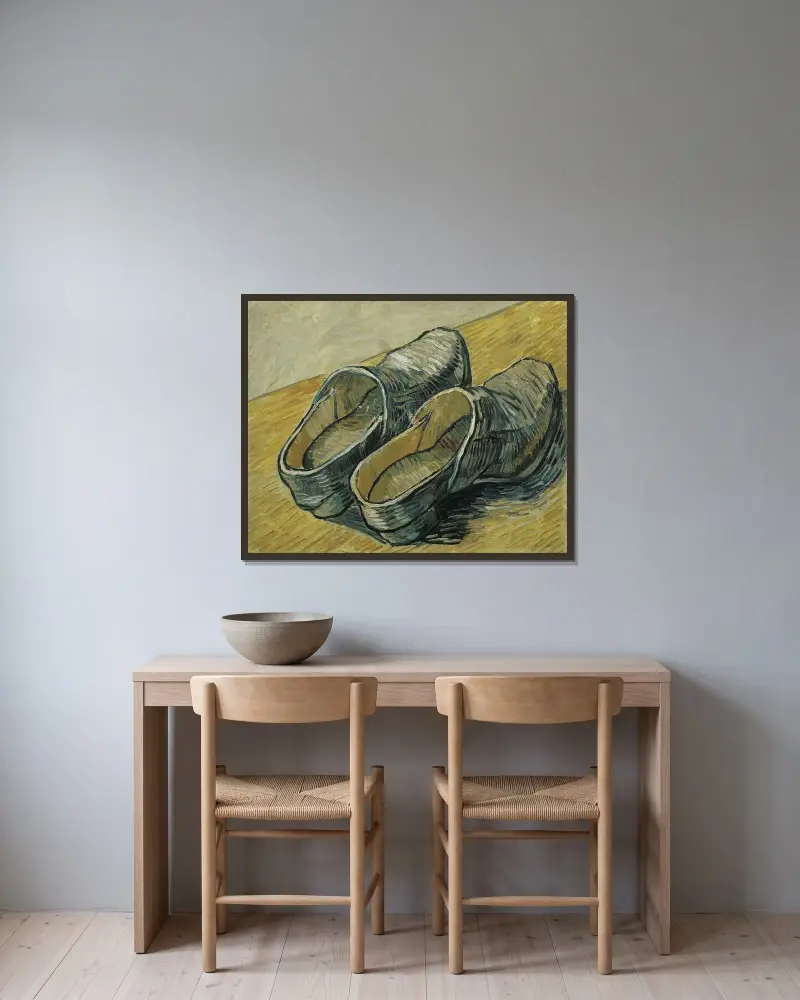 Par träskor, Vincent van Gogh w ramie na ścianie