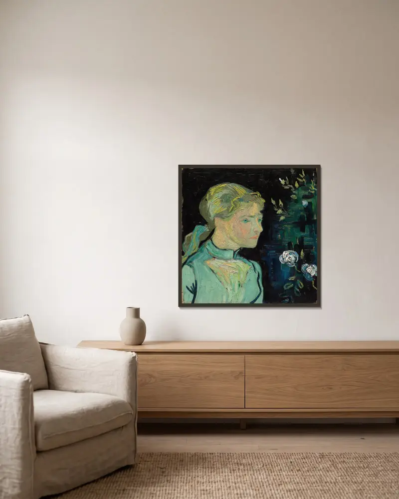 Adeline Ravoux von Vincent van Gogh gerahmt an einer Wand