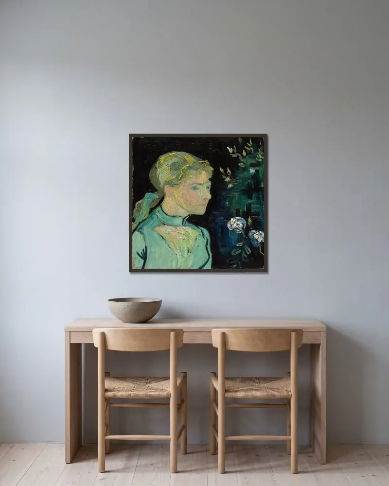 Adeline Ravoux von Vincent van Gogh gerahmt an einer Wand