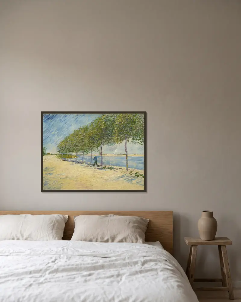 Podél Seiny, Vincent van Gogh v rámu na stěně
