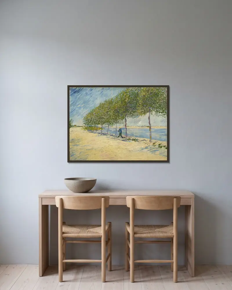Podél Seiny, Vincent van Gogh v rámu na stěně