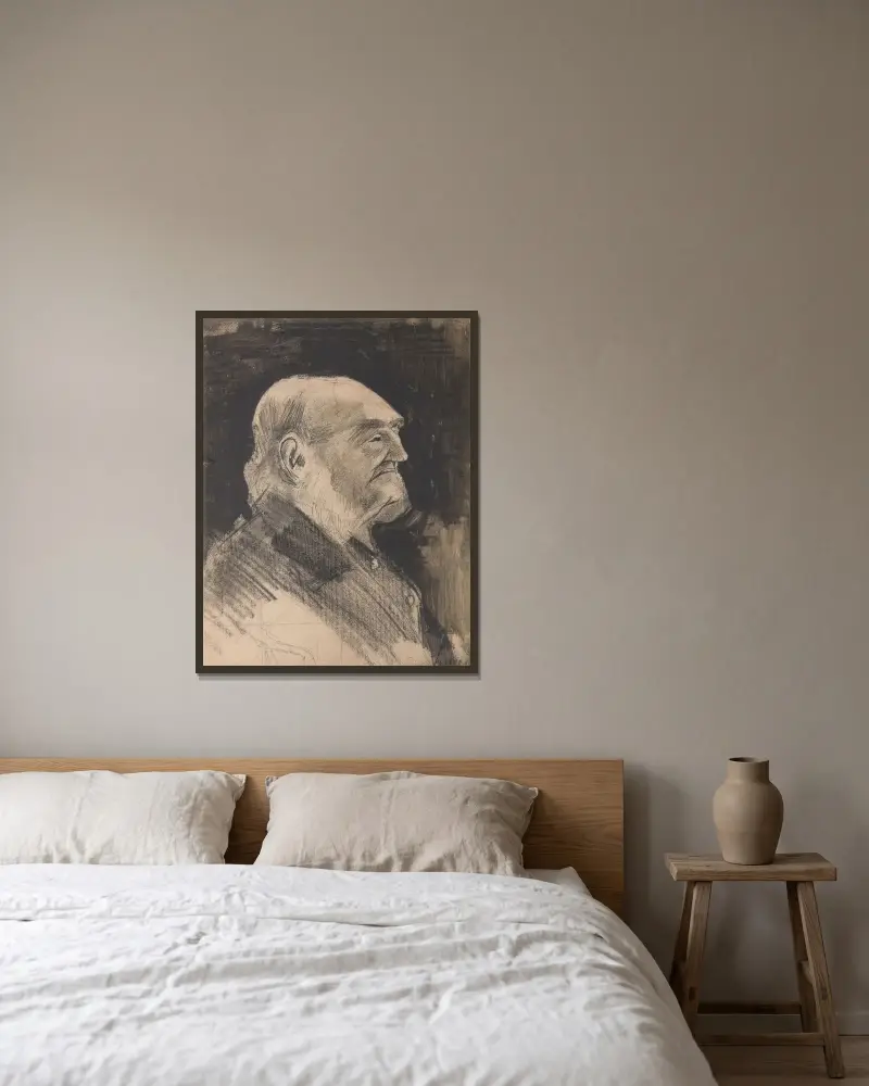 Plešatý sirotek, Vincent van Gogh v rámu na stěně