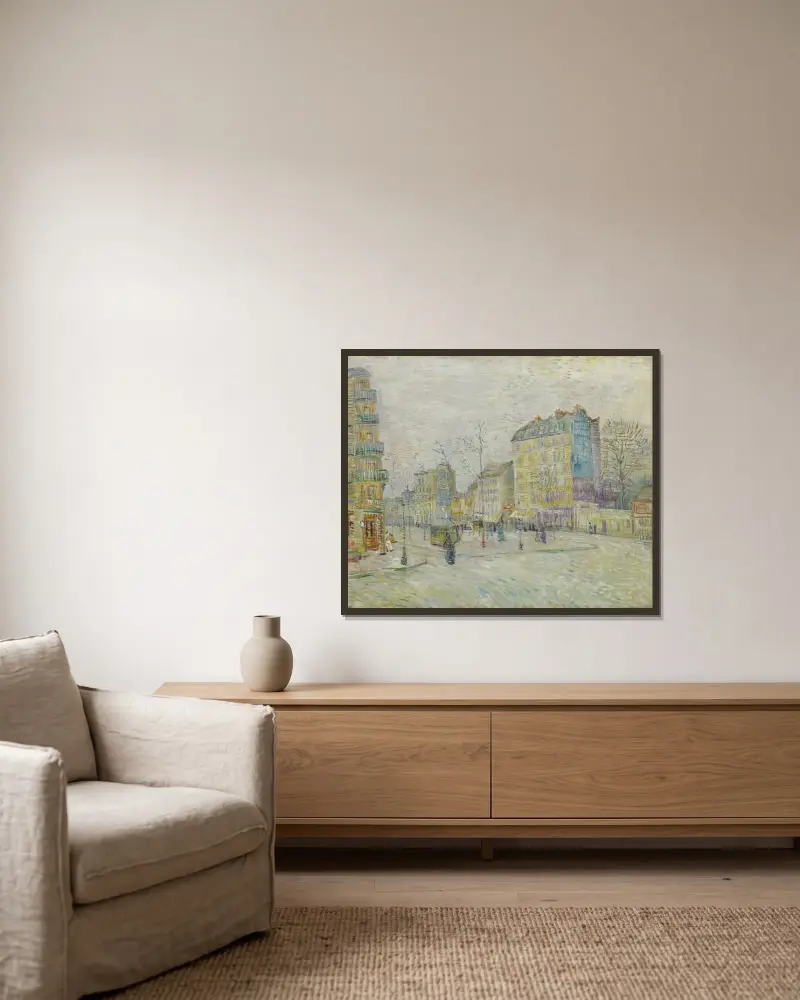 Boulevard de Clichy, Vincent van Gogh v rámu na stěně