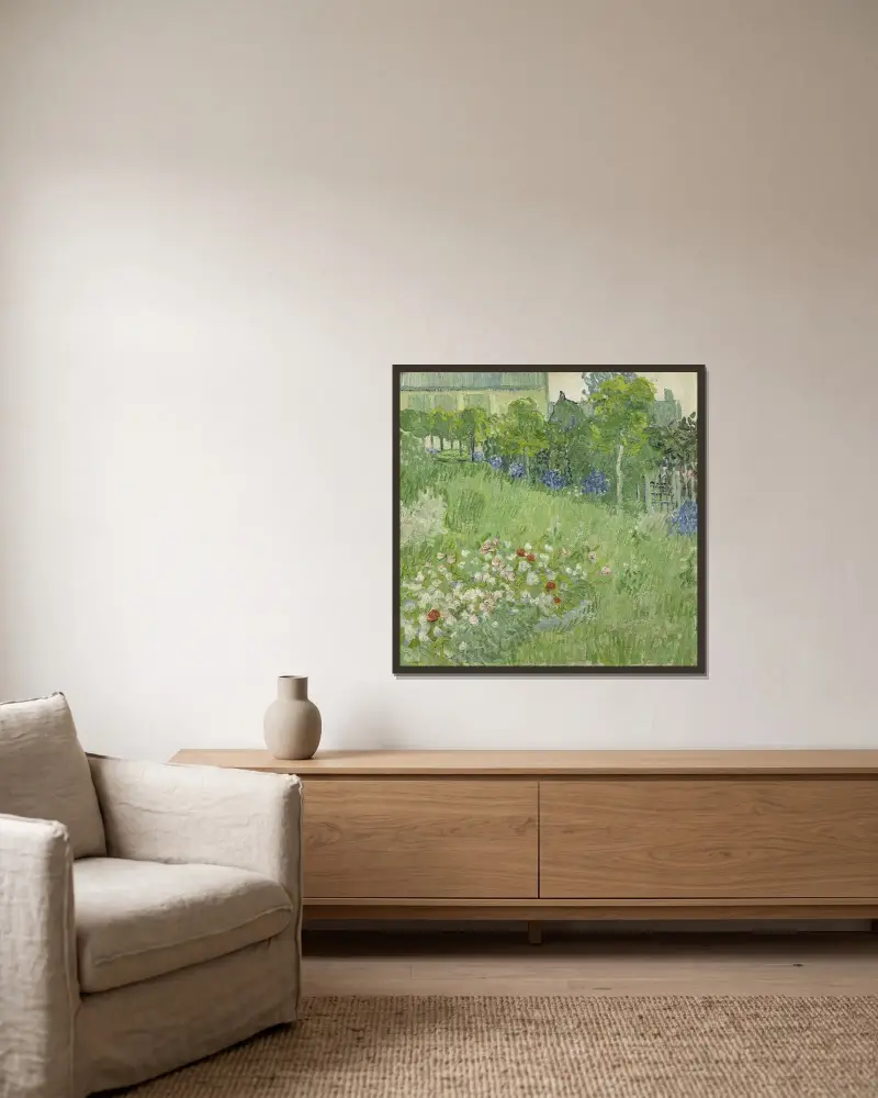 Daubignyho zahrada, Vincent van Gogh v rámu na stěně