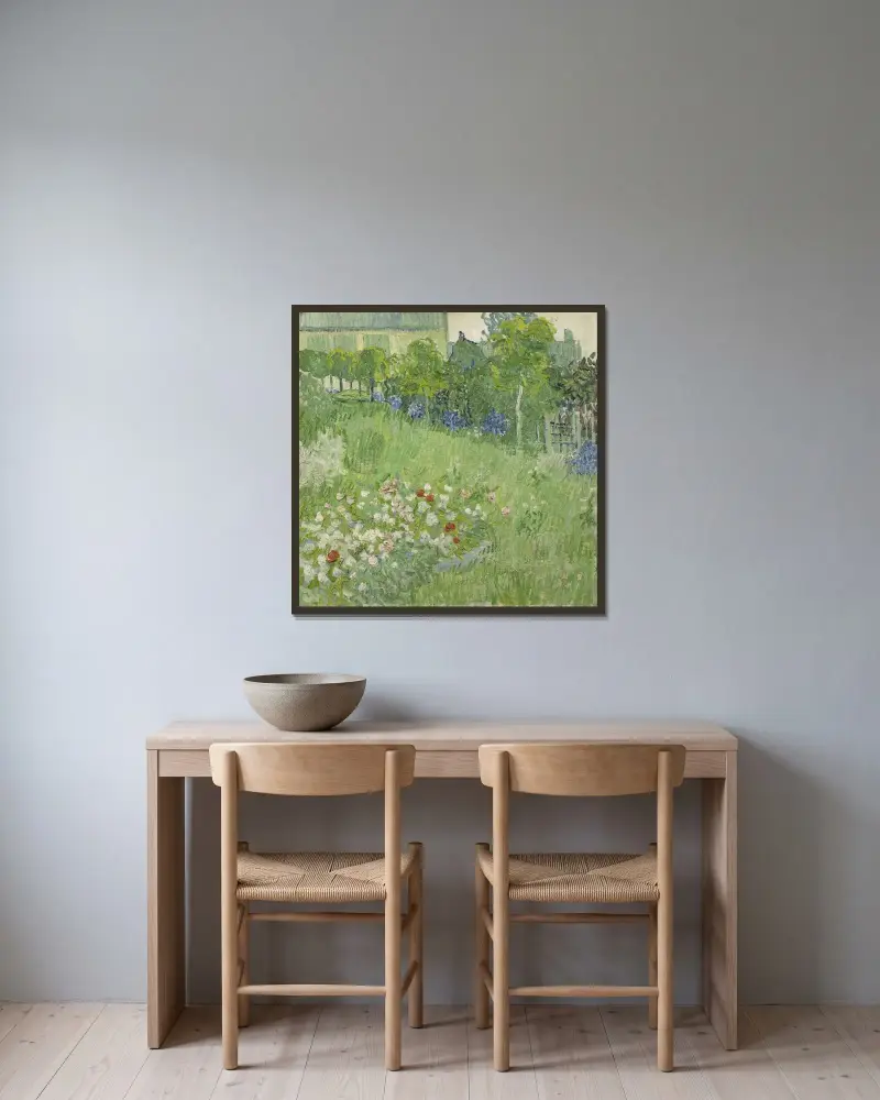 Daubignyho zahrada, Vincent van Gogh v rámu na stěně