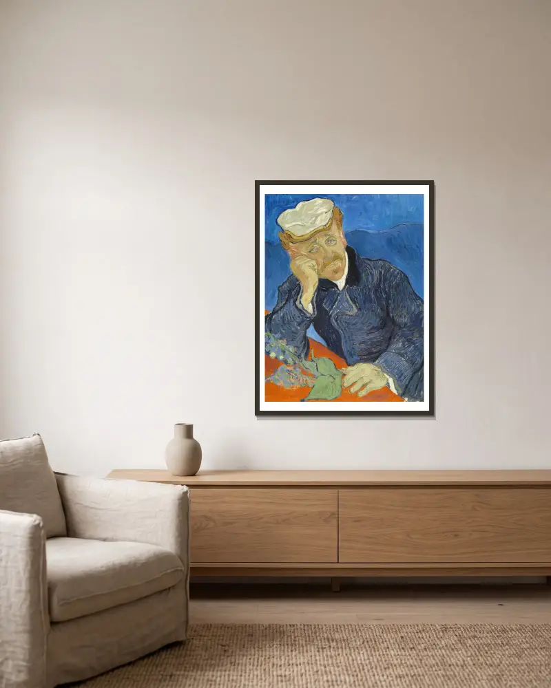 Dr Paul Gachet, Vincent van Gogh v rámu na stěně