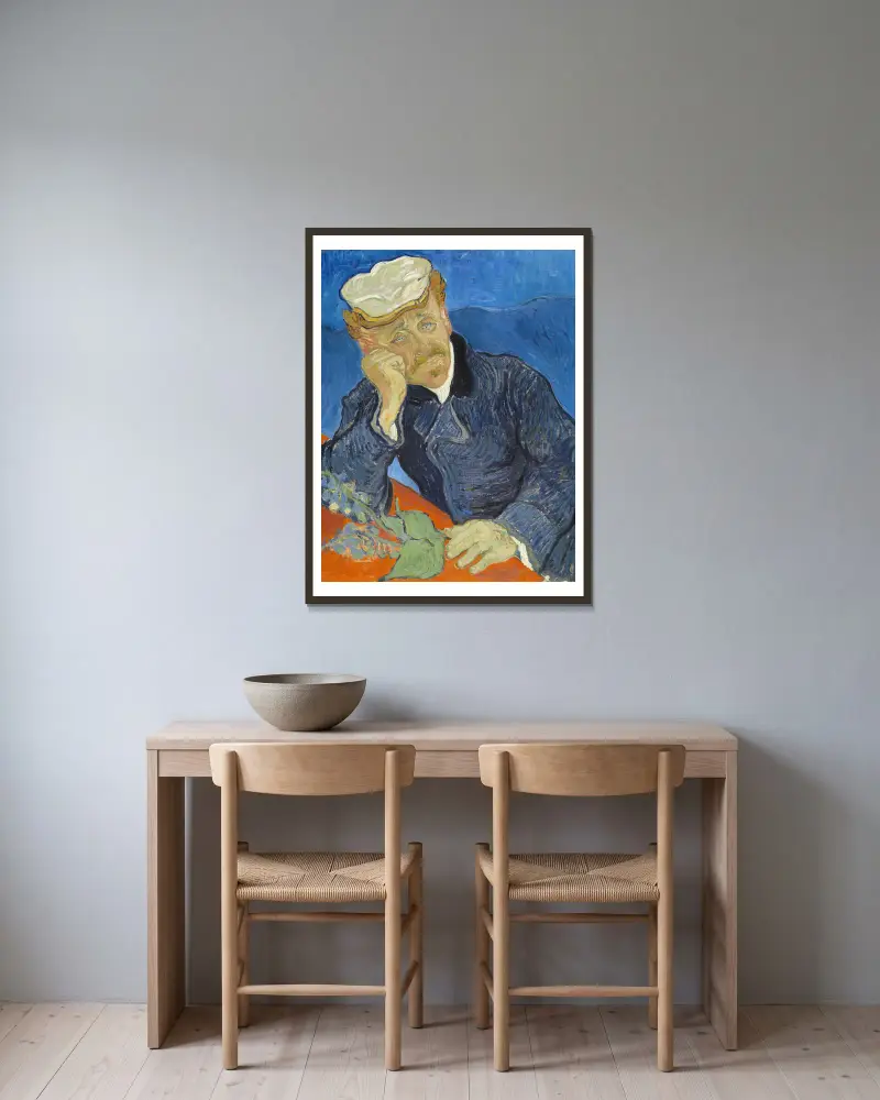 Dr Paul Gachet, Vincent van Gogh v rámu na stěně