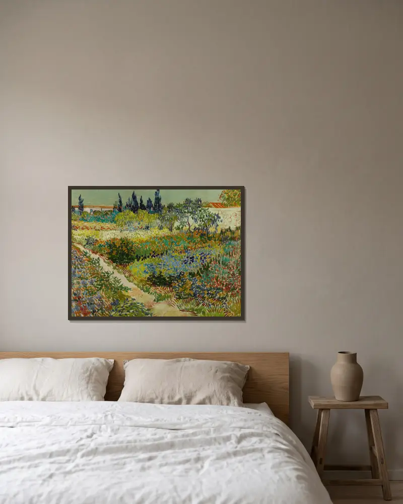 Ogród w Arles, Vincent van Gogh w ramie na ścianie