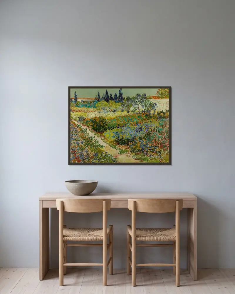 Ogród w Arles, Vincent van Gogh w ramie na ścianie