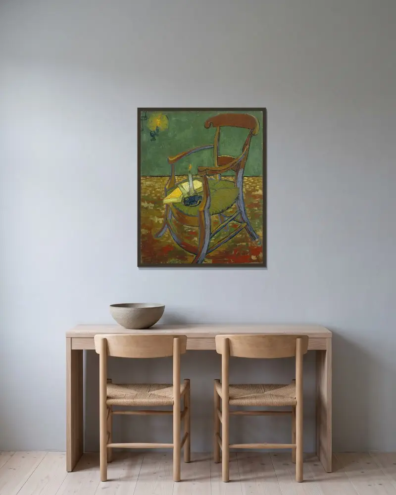 Gauguinův křeslo, Vincent van Gogh v rámu na stěně