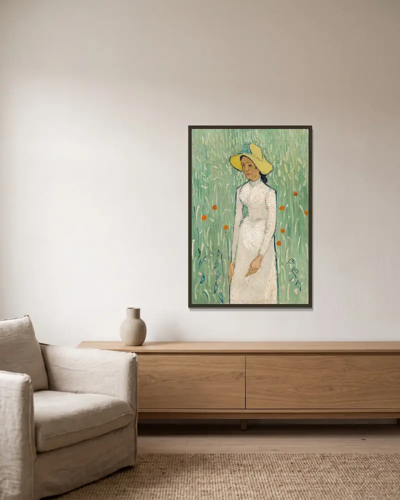 Dziewczynka w bieli, Vincent van Gogh w ramie na ścianie
