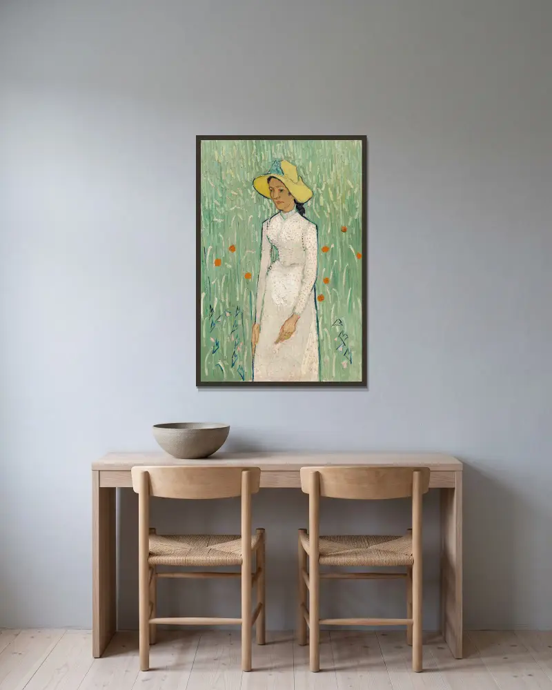 Dziewczynka w bieli, Vincent van Gogh w ramie na ścianie