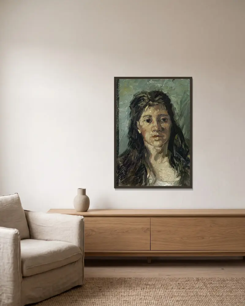 Głowa prostytutki, Vincent van Gogh w ramie na ścianie