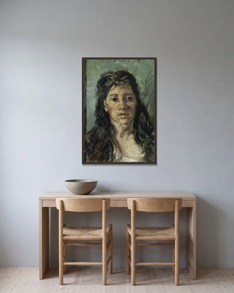 Głowa prostytutki, Vincent van Gogh w ramie na ścianie