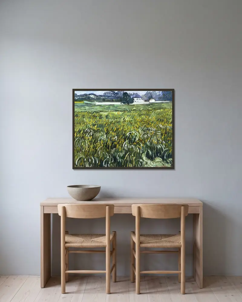 Dům v Auvers, Vincent van Gogh v rámu na stěně