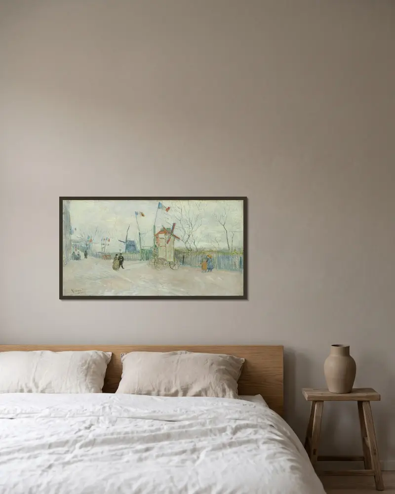 Slepá ulička Deux Frères, Vincent van Gogh v rámu na stěně