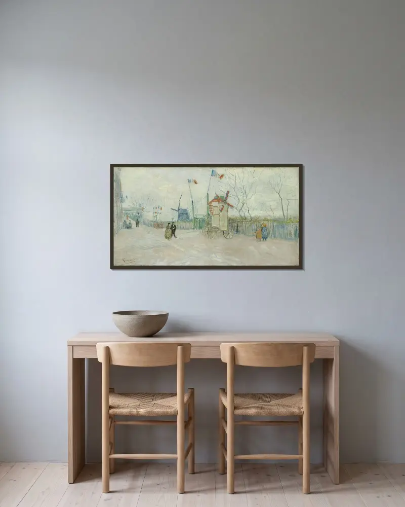 Slepá ulička Deux Frères, Vincent van Gogh v rámu na stěně