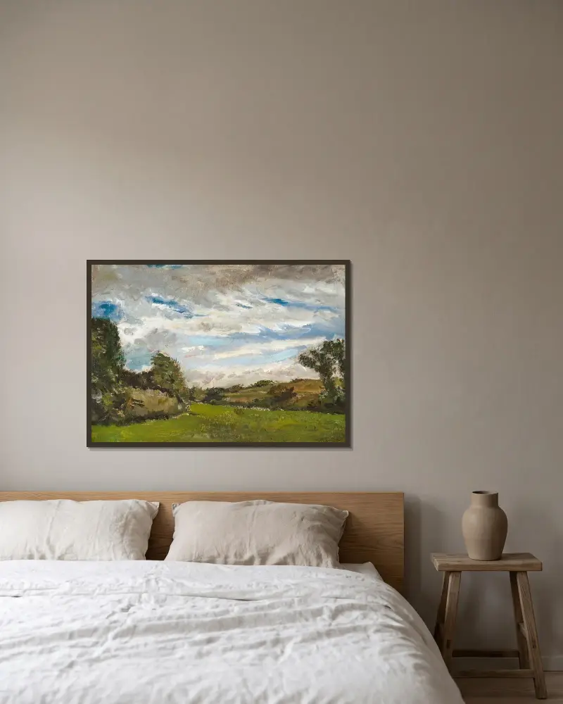 In den Dünen von Vincent van Gogh gerahmt an einer Wand