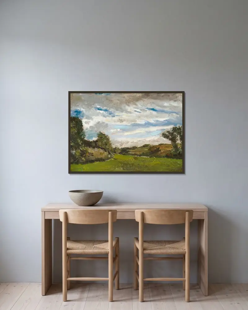 In den Dünen von Vincent van Gogh gerahmt an einer Wand