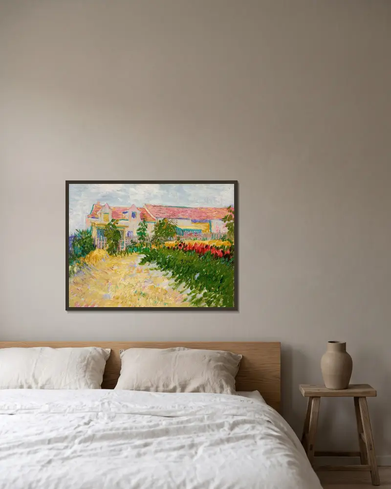 Zahrada před Mas Debray, Vincent van Gogh v rámu na stěně